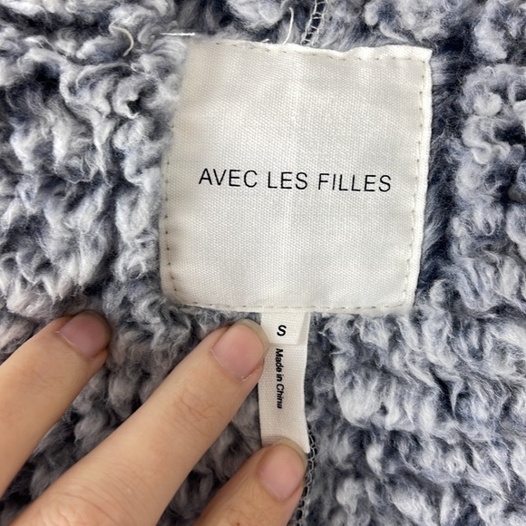 Avec Les Filles Melange Fleece Coatigan NWT Size Small - Picture 5 of 9